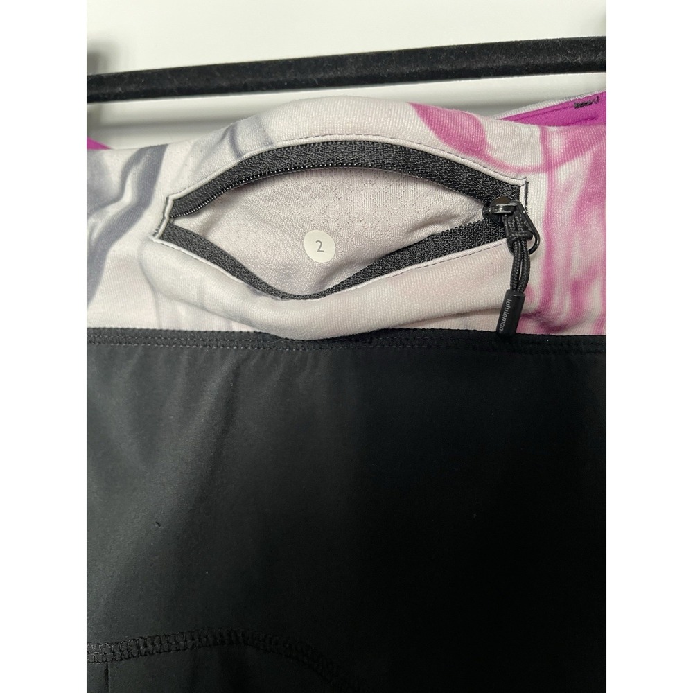 RARE Lululemon Speed Skirt Unicorn Tears Black Size 2 with Lining Shorts - Picture 7 of 8